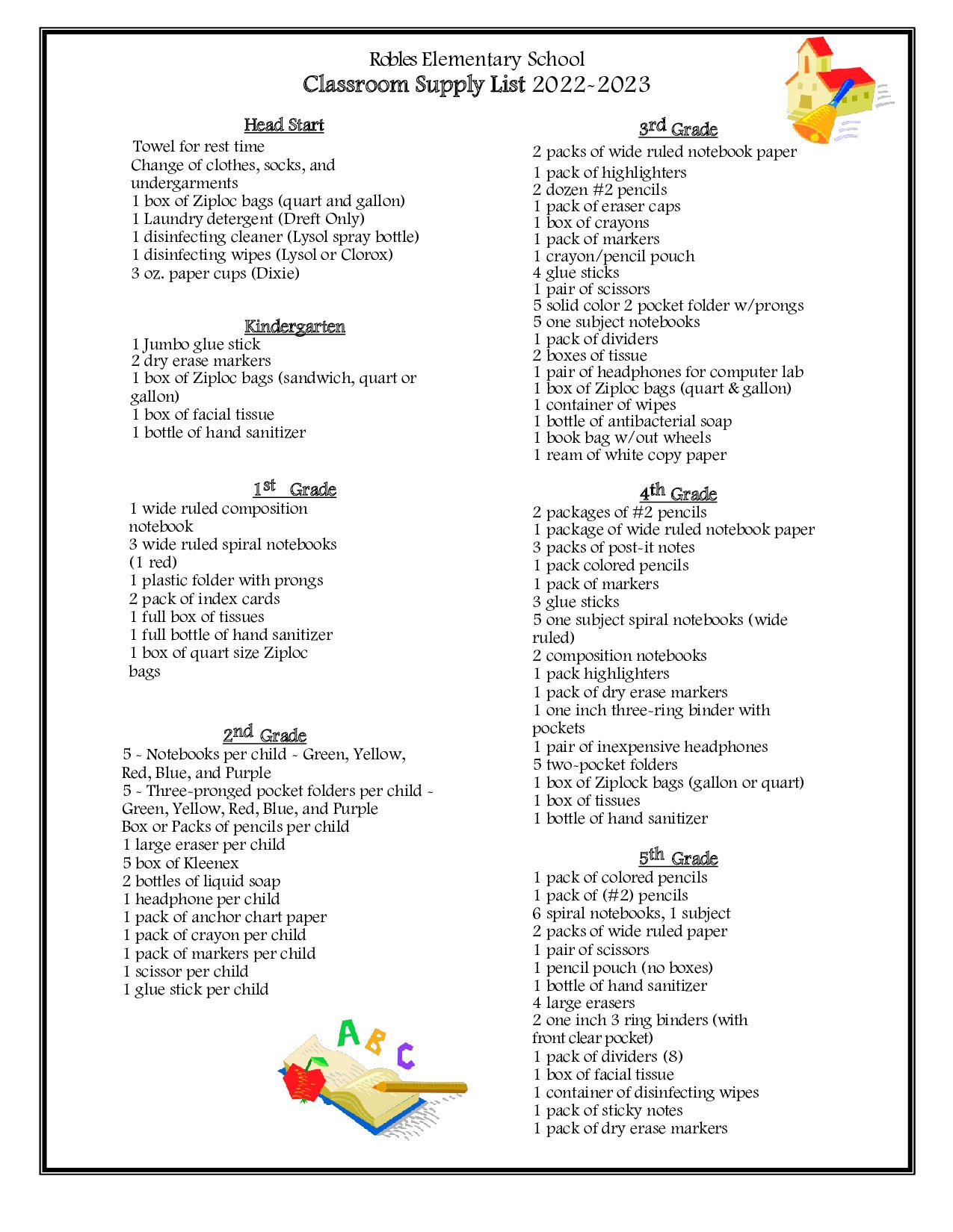  Robles Wish List